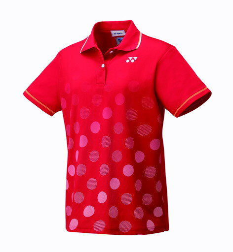 【メール便発送品】ヨネックス YONEX テニス・バドミントン ウエア（ウィメンズ） ウィメンズゲームシャツ サンセットレッド(496) L 20501 部活動　クラブ活動