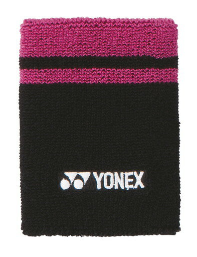 ヨネックス YONEX テニス・バドミントン アクセサリー リストバンド ブラック/ピンク(181) AC490 部活動　クラブ活動