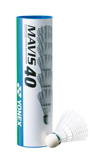 ヨネックス YONEX バドミントン シャトル メイビス40P『1本（6球入）』MIDDLE M-40P 部活動　クラブ活動 小学生 羽根 公式