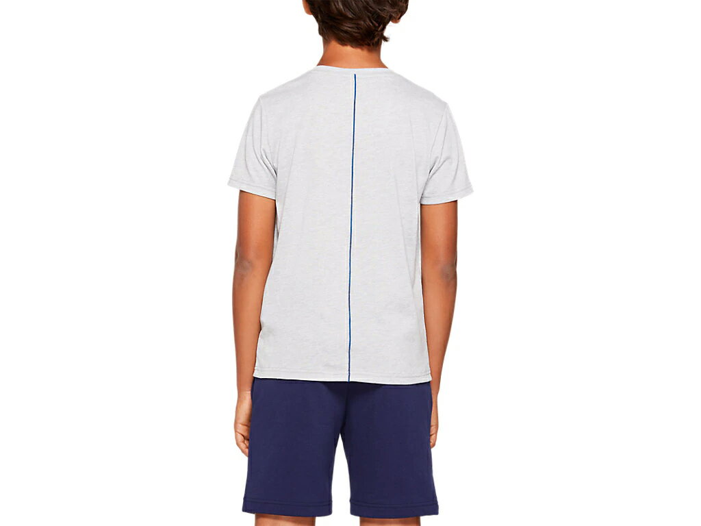 アシックス asics トレ-ニング ウェア(キッズ) Jr クロップドアシックスショートスリーブトップ ミッドグレー杢(020) M 2034A098 運動 部活動 クラブ活動通販セール サッカー 用品 セール