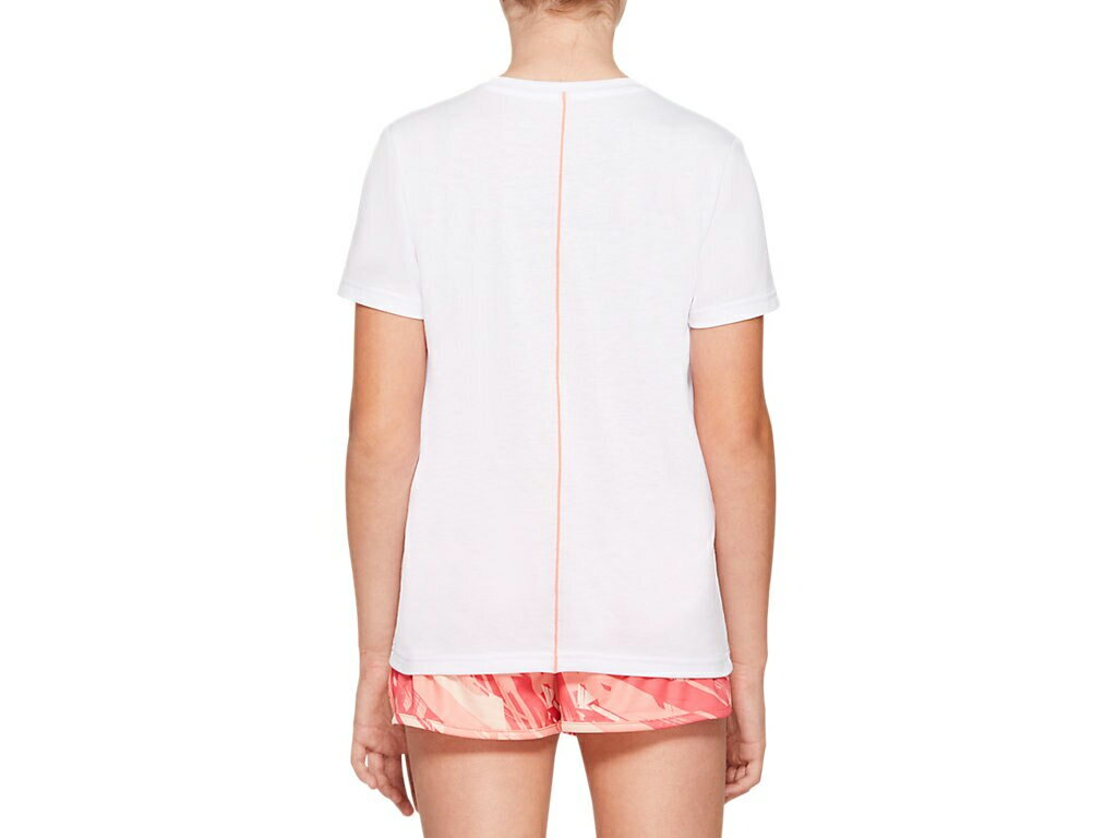 アシックス asics トレ-ニング ウェア(キッズ) Jr クロップドアシックスショートスリーブトップ ブリリアントホワイト/グアバ(101) M 2034A098 運動 部活動 クラブ活動安売り サッカー 用品 セール