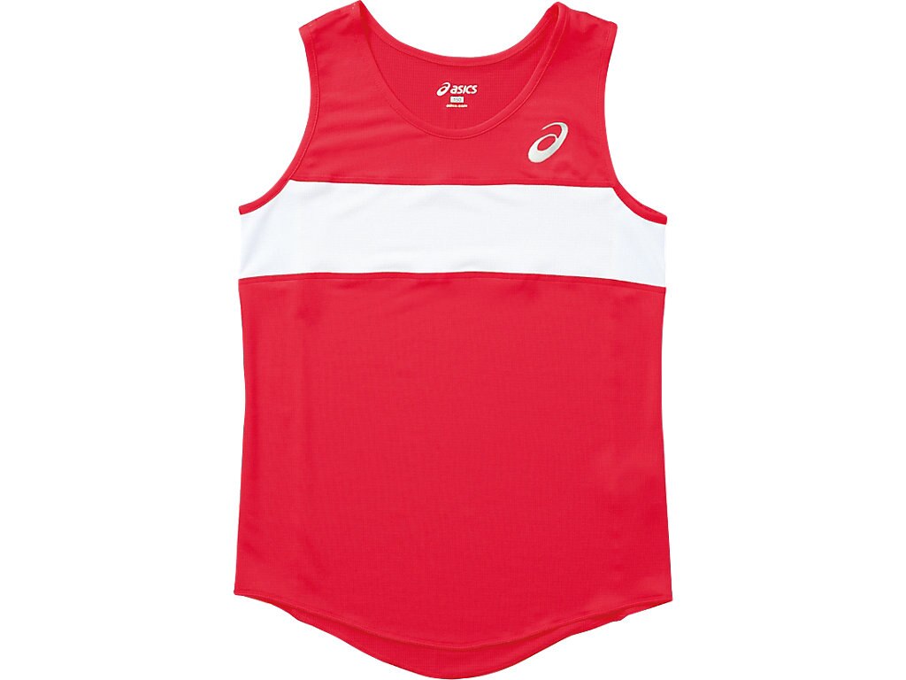 アシックス asics リクジヨウ ウェア（レディース） W'Sランニングシャツ レッド(23) S XT2035 陸上 部活動　クラブ活動