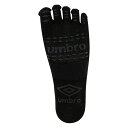 【メール便発送品】アンブロ umbro サッカ－ ソックス（ユニセックス） 5フィンガーショートストッキング ブラック(BLK) 22-24 UAS8622 運動靴 男女兼用 部活動　クラブ活動