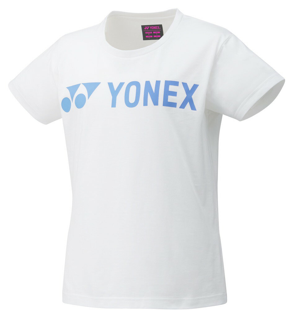 【メール便発送品】ヨネックス YONEX テニス・バドミントン ウエア（ウィメンズ） ウィメンズTシャツ ホワイト/サックス(063) M 16512