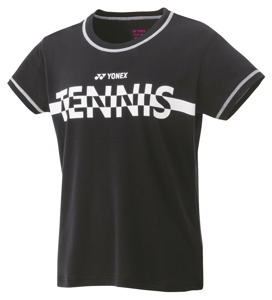 【メール便発送品】ヨネックス YONEX テニス・バドミントン ウエア（ウィメンズ） ウィメンズTシャツ ブラック(007) S 16581