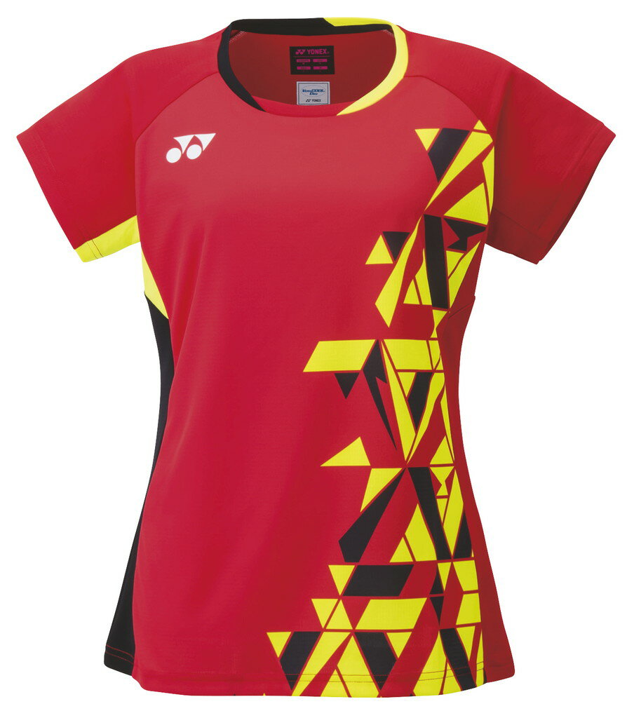 【メール便発送品】ヨネックス YONEX テニス・バドミントン ウエア（ウィメンズ） ウィメンズゲームシャツ トルネードレッド(662) L 20635