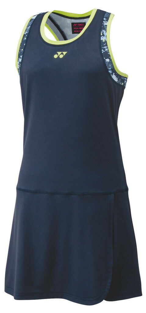 【メール便発送品】ヨネックス YONEX テニス・バドミントン ウエア（ウィメンズ） ワンピース（インナースパッツ付） ネイビーブルー(019) L 20656
