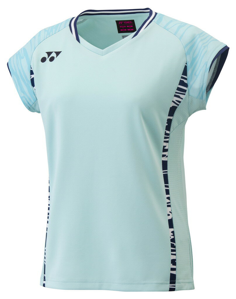 【メール便発送品】ヨネックス YONEX テニス・バドミントン ウエア（ウィメンズ） ウィメンズゲームシャツ（フィットシャツ） アクアミント(427) L 20673