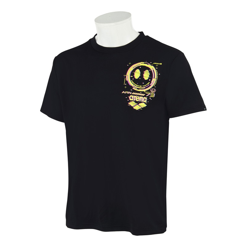 アリーナ arena スイム 半袖シャツ（ユニセックス） Tシャツ ブラック(BLK) L AMURJA53