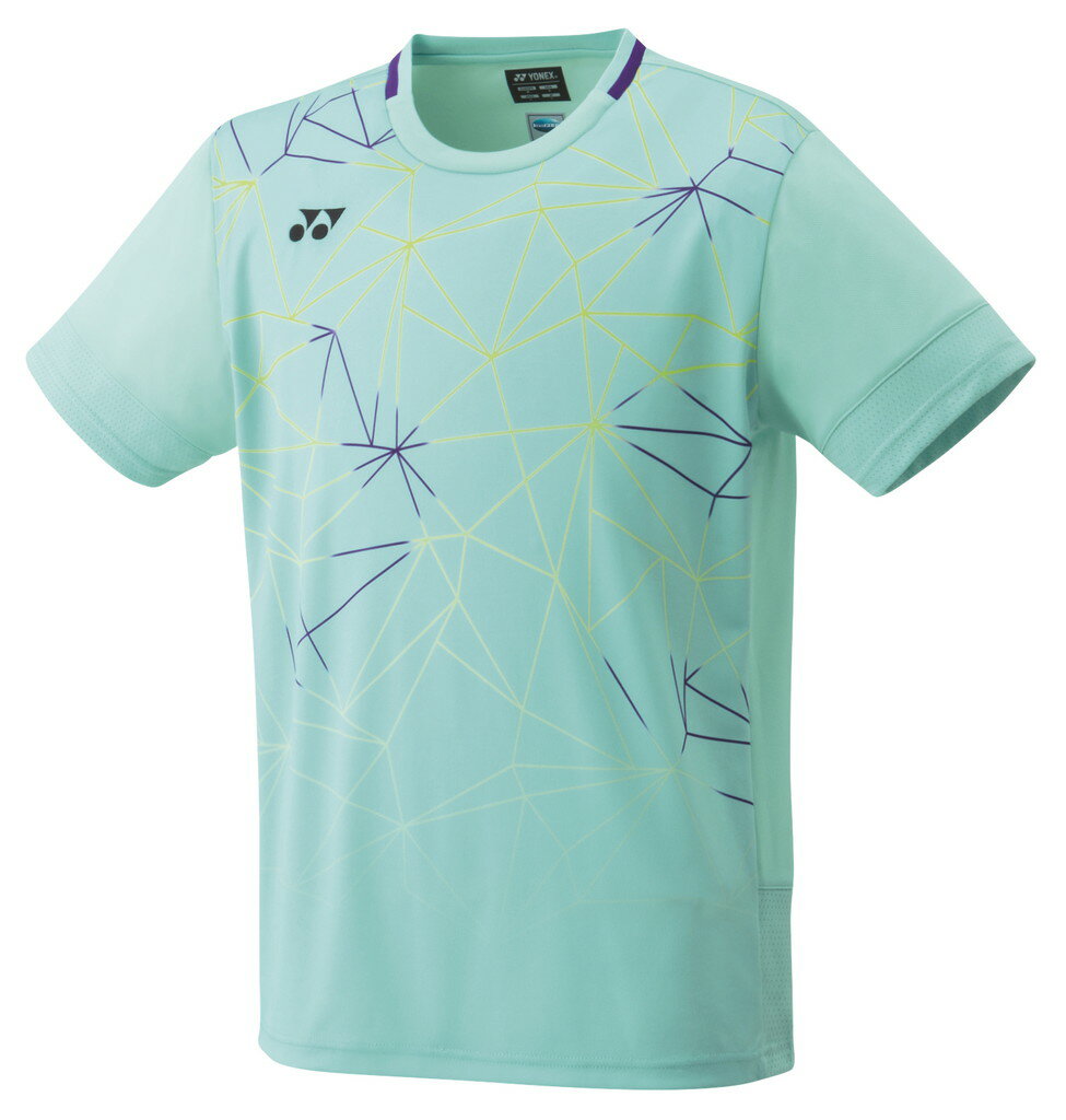 【メール便発送品】ヨネックス YONEX テニス・バドミントン ウエア（メンズ） メンズゲームシャツ（フィットスタイル） ミントブルー(526) L 10458