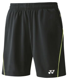 【メール便発送品】ヨネックス YONEX テニス・バドミントン ウエア（ユニ） ユニニットハーフパンツ ブラック(007) M 15124