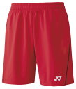 【メール便発送品】ヨネックス YONEX テニス・バドミントン ウエア(ユニ) ユニニットハーフパンツ サンセットレッド(496) O 15124