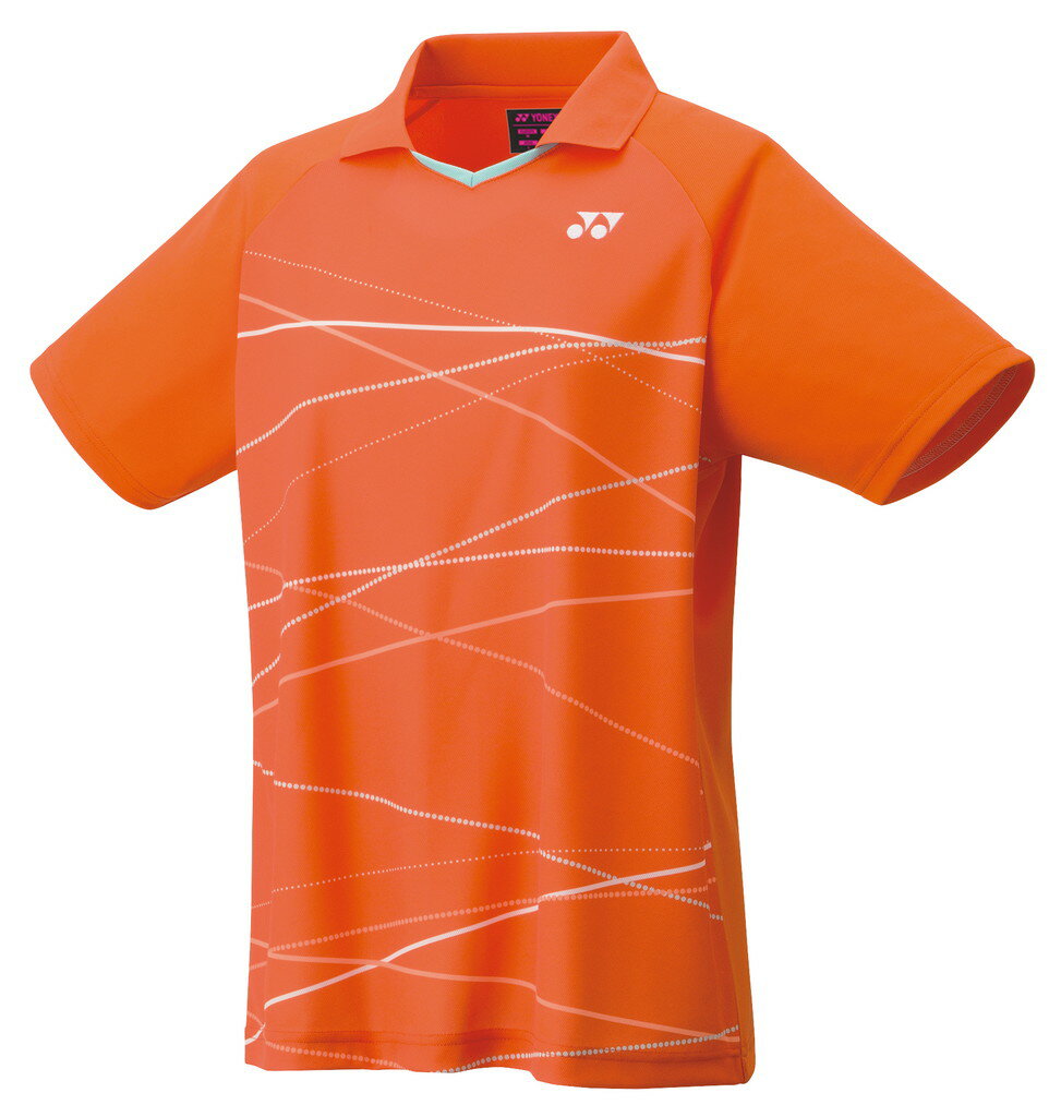 【メール便発送品】ヨネックス YONEX テニス・バドミントン ウエア（ウィメンズ） ウィメンズゲームシャツ オレンジ(005) L 20625