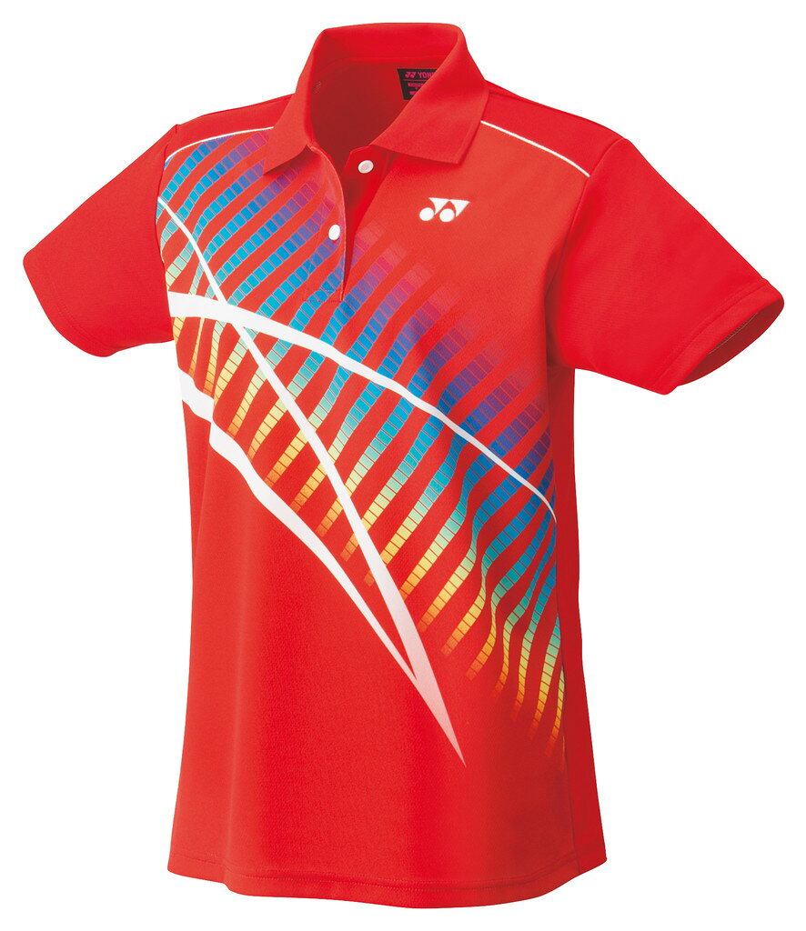 【メール便発送品】ヨネックス YONEX テニス・バドミントン ウエア（ウィメンズ） ウィメンズゲームシャツ サンセットレッド(496) M 20626