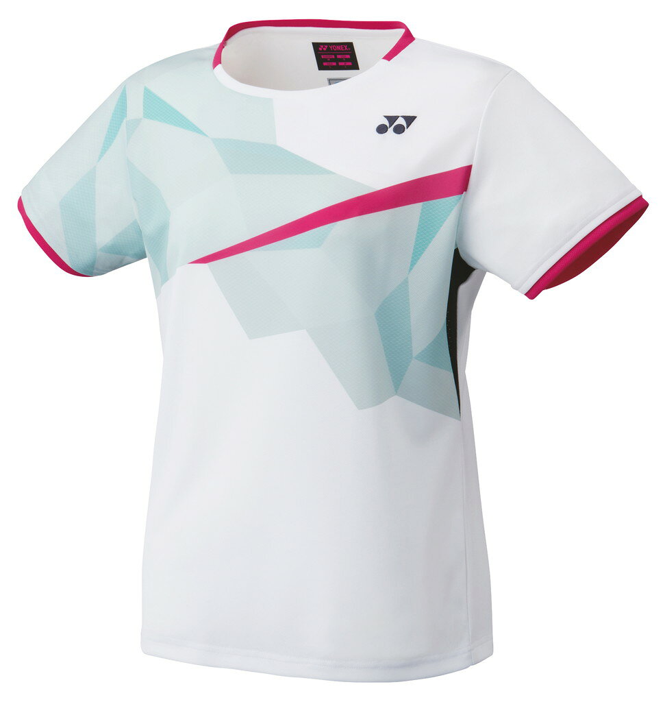 【メール便発送品】ヨネックス YONEX テニス・バドミントン ウエア（ウィメンズ） ウィメンズゲームシャツ（スリム） ホワイト(011) S 20667