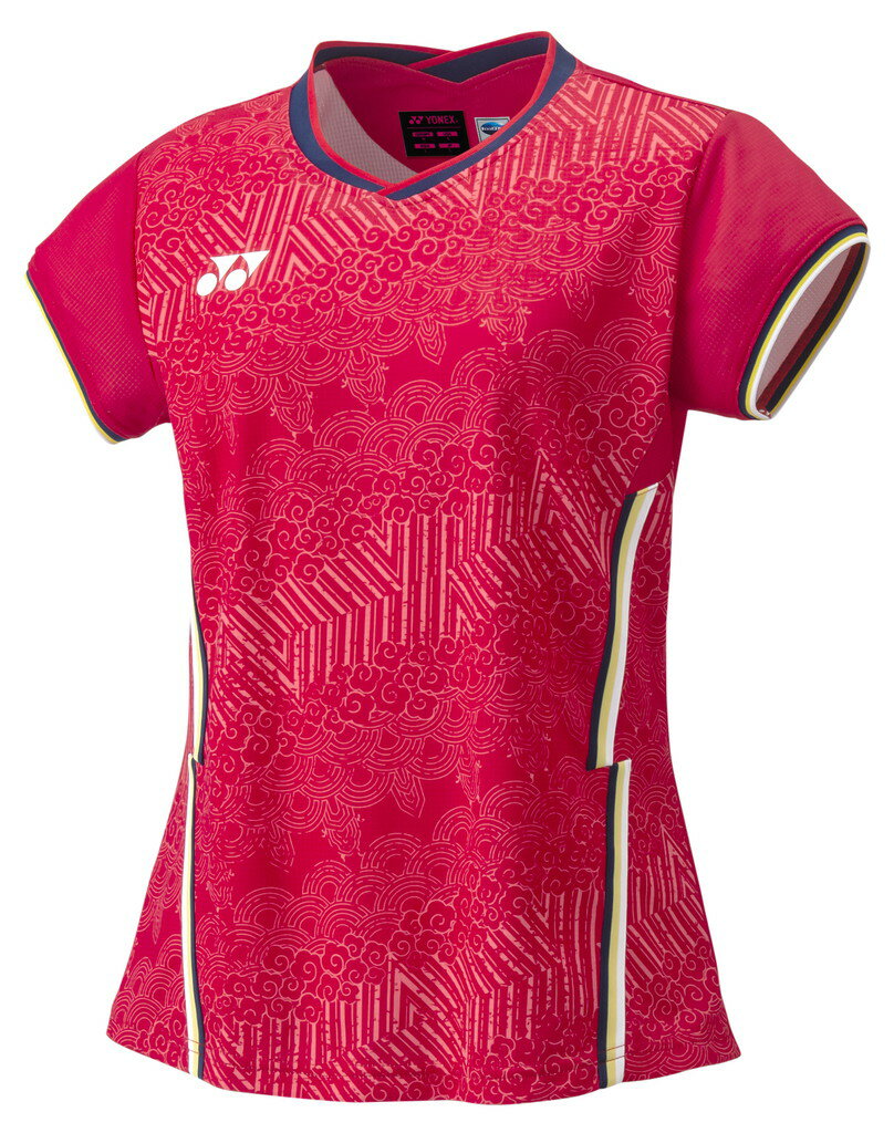 【メール便発送品】ヨネックス YONEX テニス・バドミントン ウエア（ウィメンズ） ウィメンズゲームシャツ ルビーレッド(338) L 20682