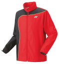 【メール便発送品】ヨネックス YONEX テニス・バドミントン ウエア(ユニ) ユニ裏地付ウィンドウォーマーシャツ サンセットレッド(496) S 70081