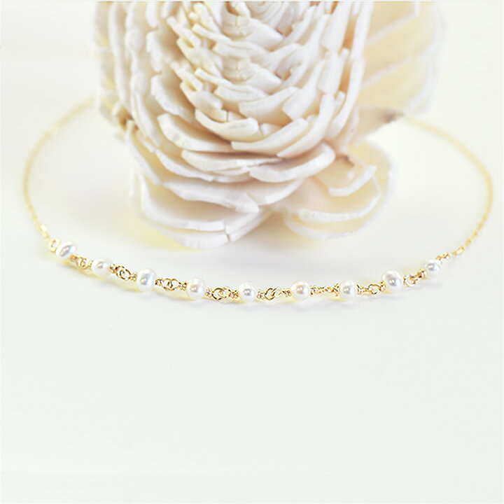 【受注生産】K10 ブレスレット パール 10金イエローゴールド パールブレスレット CB-50 イエローゴールド パール ブレスレット 女性 プレゼント アク...