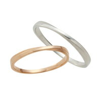 【刻印無料】ペアリング 刻印 Lovers&Ring ピンクゴールド ホワイトゴールド 10金ペアリング LSR0604PK-WG 指輪 クロス プレゼント ギフト レディース メンズ カワイイ ピンクゴールドリング プレゼント 普段使い 彼女 クリスマスプレゼント 女性