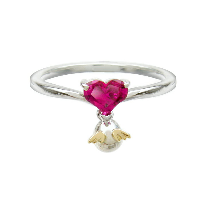 【送料無料】Tenshi no Tamago 天使の卵 WEB限定 ラブカーブリング シンセティック レディース シルバー 18金 天使849SR シンプル 人...