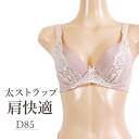 【クーポン取得で5%OFF】 太ストラップで肩快適ブラ【送料無料】D85 下着 レディース セット ブラ ワイヤーブラ ワイヤー 女性 レディース 下着セット 刺繍 ナイロン デイリー ブラジャー
