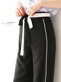 【再入荷♪♪11月21日20時より】「Vieo」美しいモノクロパンツ