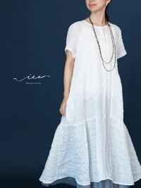 【再入荷♪♪7月6日20時より】「Vieo」でこぼこチェックのワンピース