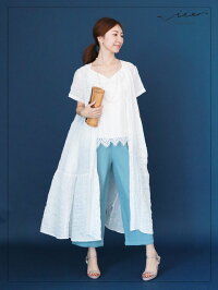【再入荷♪♪7月6日20時より】「Vieo」でこぼこチェックのワンピース