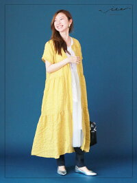 【再入荷♪♪7月25日20時より】「Vieo」でこぼこチェックのワンピース