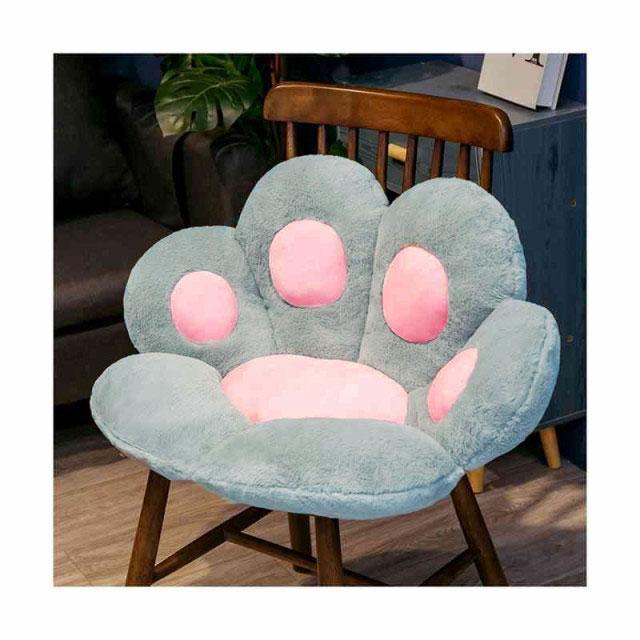 ネコ 椅子 クッション インテリア 肉球 もこもこ 座布団 かわいい 可愛い 70×60cm 猫 ざぶとん 子供 プレゼント ねこ 癒やし チェアパ [3]