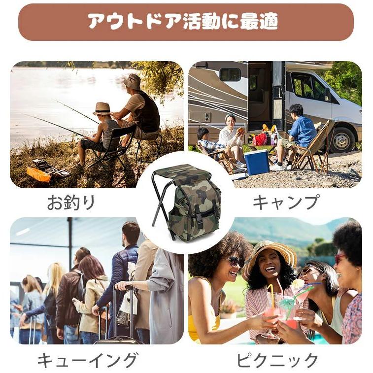 椅子 折りたたみ リュックチェア アウトドア 折りたたみ椅子 リュック 大容量 リュ...