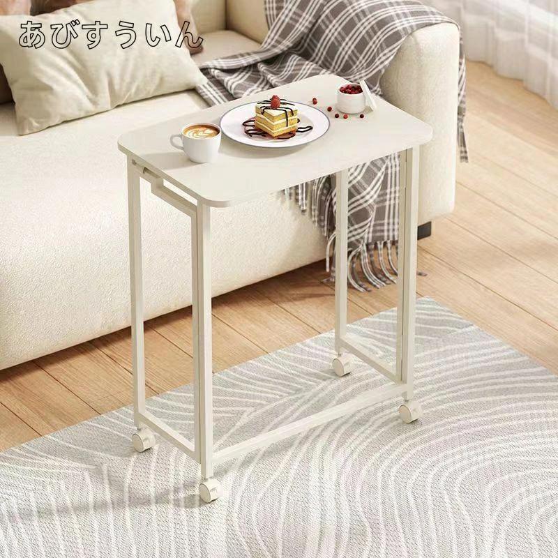 折りたたみテーブル デスク 60cm×40cm おしゃれ 折り畳み スリム 省スペース パソコンデスク 作業台 ハ..