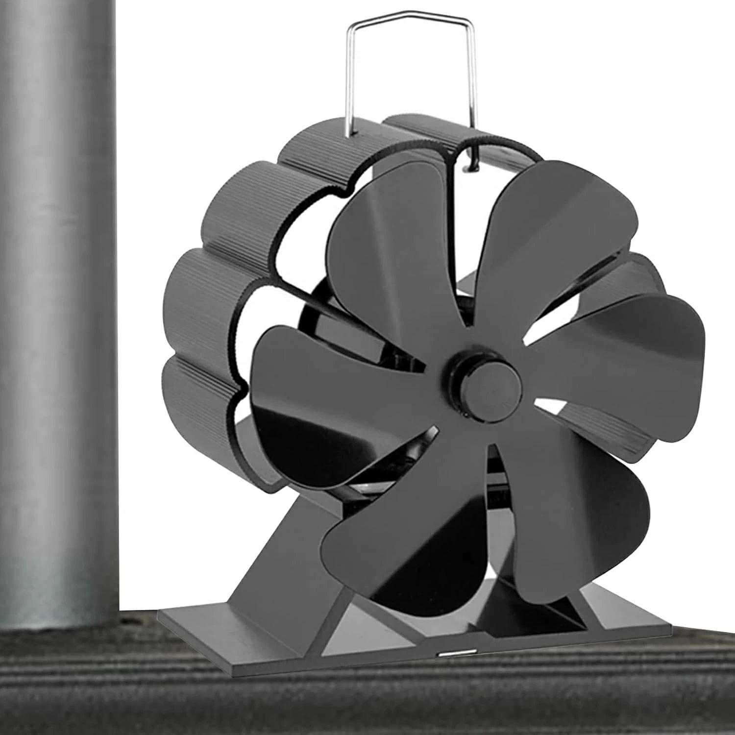 【 電源不要】ストーブファン 石油ストーブファン 薪ストーブファン エコファン 小型 静音 キャンプ用 火力熱炉ファン 空気循環 6枚羽