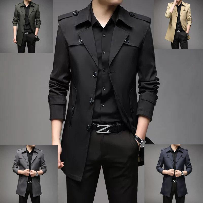 スプリングコート 春 トレンチコート 秋 ビジネス ビジネスコート アウター カジュアル メンズ スリム お兄系 通勤 紳士服 大きいサイ