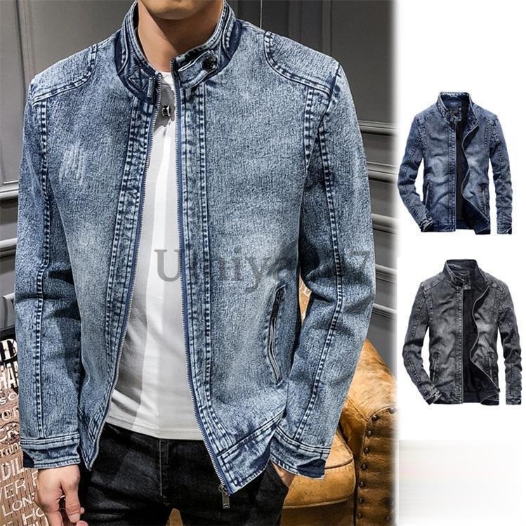 デニムジャケット ライターズジャケット Gジャン メンズ ジージャン ジップアップパーカー ストレッチ ..