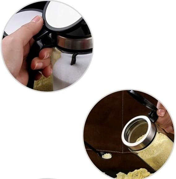 VIEW shopの固体調味料ボトル 塩容器 砂糖容器 調味料ポット 収納用 スパイス 塩 砂糖 胡椒 家庭キッチン用 飲食店 3個セット｜アングル3
