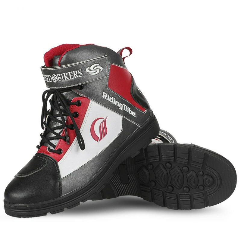 バイク用ブーツ ライダーシューズ ライディングシューズ フットギア 透湿防水 かっこいいタイプ 脱ぎ履きしやすい 通勤や通学 長距離の(2)