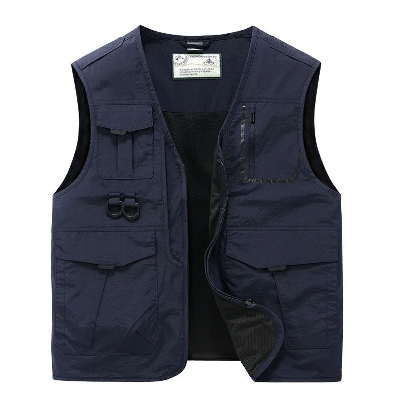 ベスト アウトドア メンズ ベスト 釣り 写真 速乾 ウエストコート マルチポケット アウトドアベスト カメラマン 春 秋 夏 撮影 フィッシ