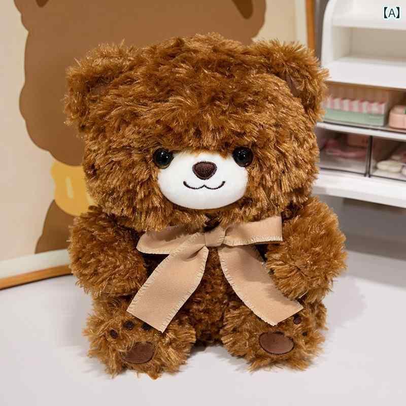 Rakuten - 動物 ぬいぐるみ かわいい かわいい 蝶 ネクタイの クマの ぬいぐるみ テディ ブラウンベア 人形 慰め カップル ギフト 女の子