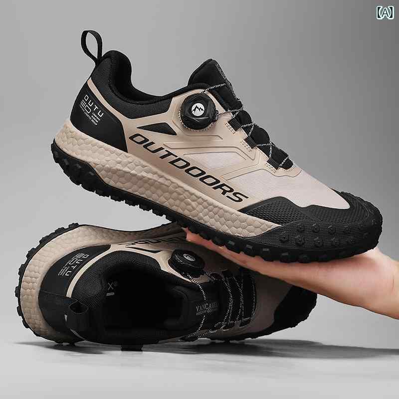 ロッククライミング シューズ 全 地形 ハイキング シューズ メンズ 軽量 滑り止め 耐摩耗 スポーツ 防水 アウトドア プロ オフ ロード(4.0)