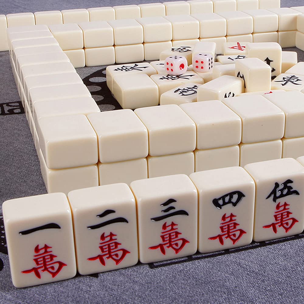 マージャン牌 麻雀牌 中国の麻雀 手打ち 麻雀セット 携帯便利 カードゲーム サイコ...