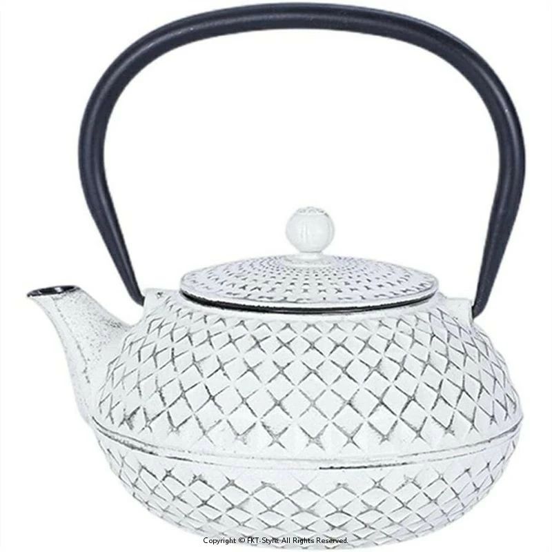 鉄瓶 急須 南部鉄器 鉄やかん 鋳鉄 ティーポット 茶こし付き 紅茶 ポット 手作り 耐熱急須 白いやかん 鉄分補給 ih対応 直火可 やかん