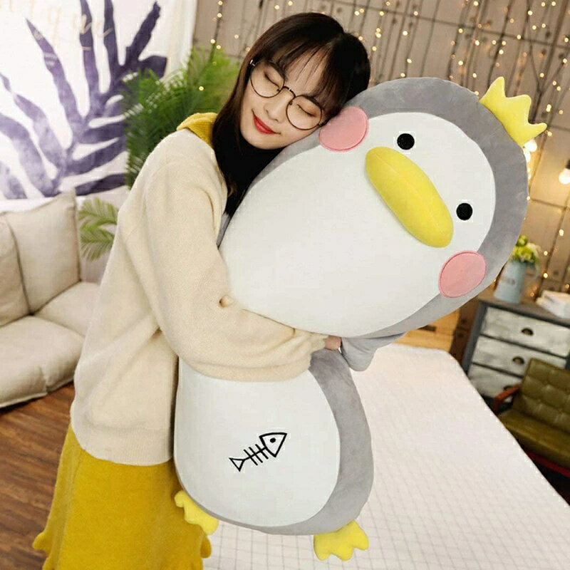 Rakuten - ぬいぐるみ ペンギン 可愛い ふわふわ 動物 大きい 人気 癒し 萌え萌え おもちゃ 添い寝 抱き枕 お祝い 彼女へ プレゼント 100cm