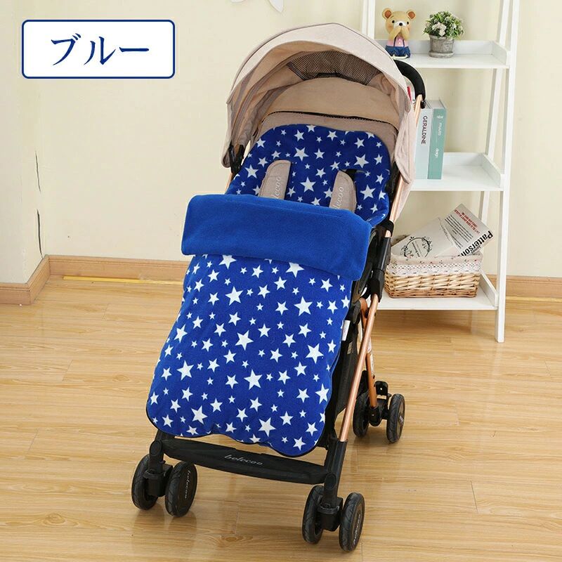 VIEW shopのフットマフ ベビーカー ベビーカー 防寒 寝袋 保温 おくるみ 暖かい 秋 冬 封筒式 新生児 寝袋 赤ちゃん 布団 お昼寝 寒さ対策 星柄 防｜アングル2