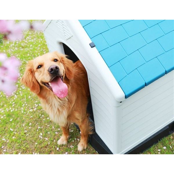 大型犬 ドッグ 犬舎 犬小屋 ハウス おうち 屋外 野外 庭用 プラス ティック製 プラ...