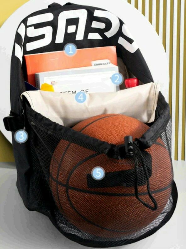 VIEW shopのバスケ リュック ボール収納 サッカーリュック 独立スペース メッシュネット ジュニア キッズ 子供 男女 バスケット デイパック アンブ｜アングル3