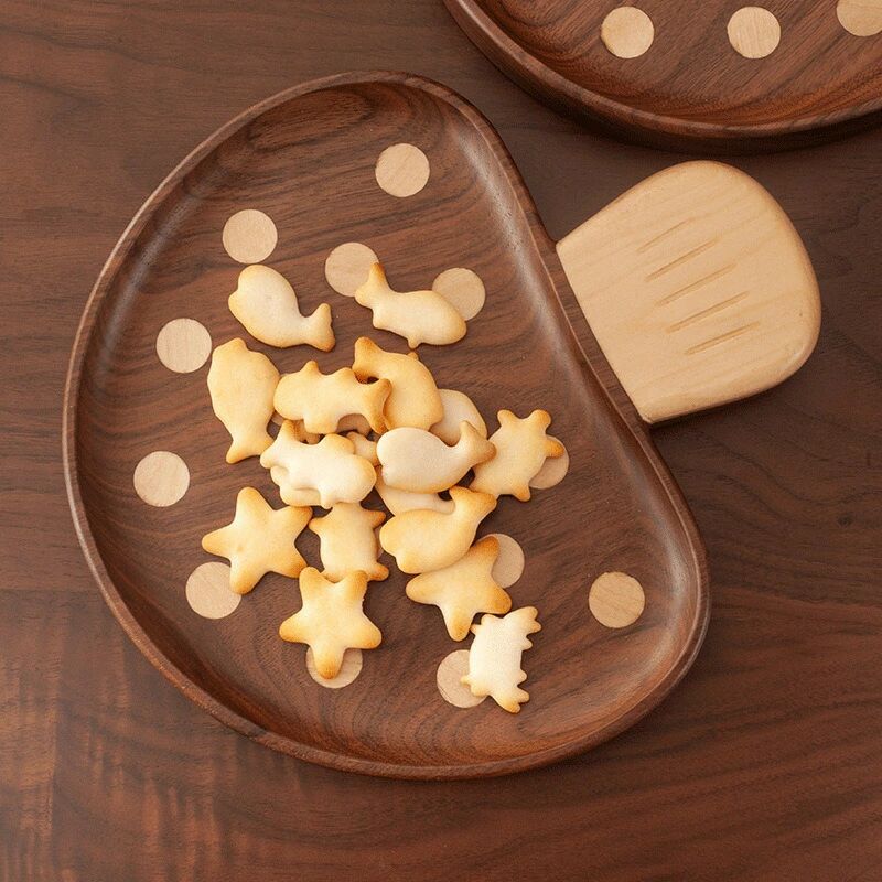 樂天商城 - キノコ皿 可愛い 黒桃木 キノコ トレイ 木製食器 菓子皿 子供用プレート お盆 木製トレー トレー おしゃれ