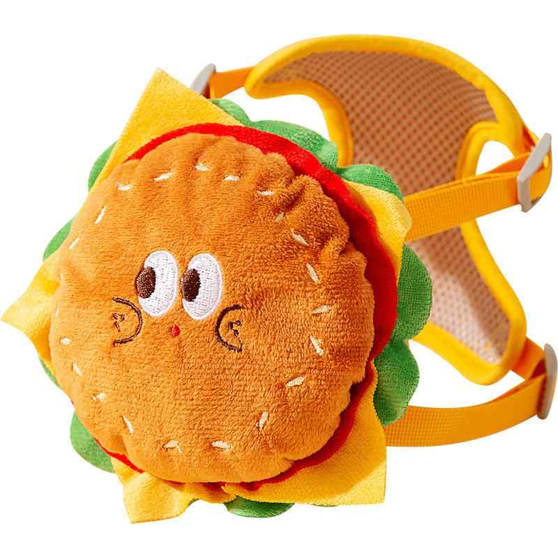 Rakuten - お散歩 ハンバーガー ハーネス ペット用品 犬 リュック 猫 ポテトフライ 兼用 牽引ロープ かわいい 大容量