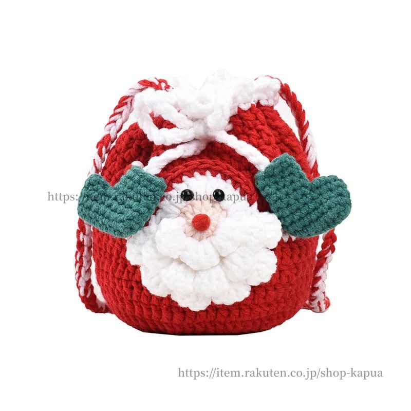 【送料無料】クリスマス ショルダーバッグ バッグ ニット サンタクロース 収納バッグ クリスマスデコレーション プレゼント かわいい