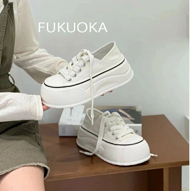 Full Wigs （Male） - 本革厚底ホワイトスニーカー｜通勤もお出かけもOK！快適×美脚で大人女子に人気急上昇！“軽やかに、私らしく。真皮の心地よさで、毎日